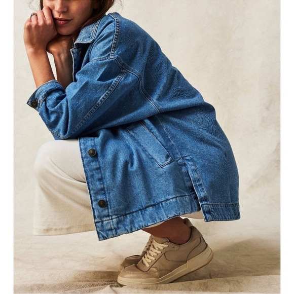 Free People Blue Jean Jacket - Picture 2 of 13